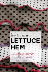 How to sew a lettuce hem